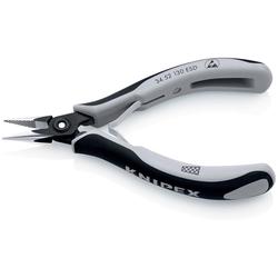 Knipex Präzisions-Elektronik-Greifzange ESD mit Mehrkomponenten-Hüllen brüniert 130 mm Nr. 34 52 130 ESD