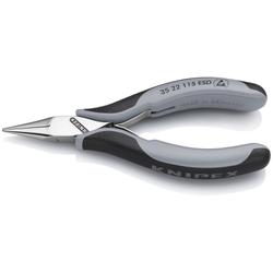 Knipex Elektronik-Greifzange ESD mit Mehrkomponenten-Hüllen 115 mm Nr. 35 22 115 ESD