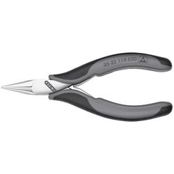 Knipex Elektronik-Greifzange ESD mit Mehrkomponenten-Hüllen 115 mm (SB-Karte/Blister) Nr. 35 22 115 ESDSB