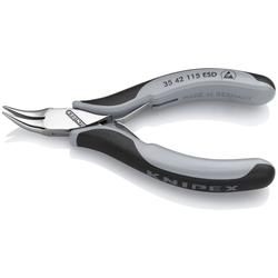 Knipex Elektronik-Greifzange ESD mit Mehrkomponenten-Hüllen 115 mm Nr. 35 42 115 ESD