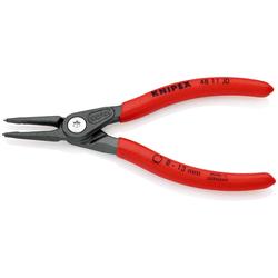 Knipex Präzisions-Sicherungsringzange für Innenringe in Bohrungen mit rutschhemmendem Kunststoff überzogen grau atramentiert 140 mm (SB-Karte/Blister) Nr. 48 11 J0 SB