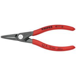 Knipex Präzisions-Sicherungsringzange für Innenringe in Bohrungen mit rutschhemmendem Kunststoff überzogen grau atramentiert 140 mm (SB-Karte/Blister) Nr. 48 11 J0 SB