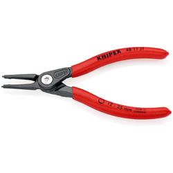 Knipex Präzisions-Sicherungsringzange für Innenringe in Bohrungen mit rutschhemmendem Kunststoff überzogen grau atramentiert 140 mm (SB-Karte/Blister) Nr. 48 11 J1 SB
