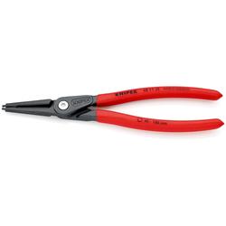 Knipex Präzisions-Sicherungsringzange für Innenringe in Bohrungen mit rutschhemmendem Kunststoff überzogen grau atramentiert 225 mm (SB-Karte/Blister) Nr. 48 11 J3 SB