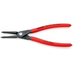 Knipex Präzisions-Sicherungsringzange für Innenringe in Bohrungen mit rutschhemmendem Kunststoff überzogen grau atramentiert 225 mm (SB-Karte/Blister) Nr. 48 11 J3 SB