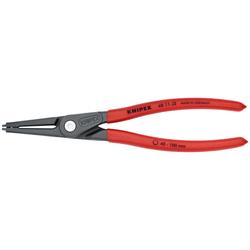Knipex Präzisions-Sicherungsringzange für Innenringe in Bohrungen mit rutschhemmendem Kunststoff überzogen grau atramentiert 225 mm (SB-Karte/Blister) Nr. 48 11 J3 SB