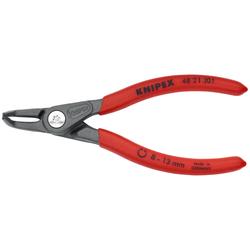 Knipex Präzisions-Sicherungsringzange für Innenringe in Bohrungen mit rutschhemmendem Kunststoff überzogen grau atramentiert 130 mm (SB-Karte/Blister) Nr. 48 21 J01 SB
