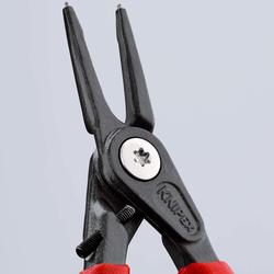 Knipex Präzisions-Sicherungsringzange für Innenringe in Bohrungen mit Überdehnungsschutz mit rutschhemmendem Kunststoff überzogen grau atramentiert 140 mm Nr. 48 31 J0