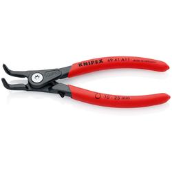 Knipex Präzisions-Sicherungsringzange für Außenringe auf Wellen mit rutschhemmendem Kunststoff überzogen grau atramentiert 130 mm Nr. 49 41 A11