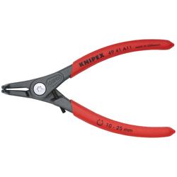 Knipex Präzisions-Sicherungsringzange für Außenringe auf Wellen mit rutschhemmendem Kunststoff überzogen grau atramentiert 130 mm Nr. 49 41 A11