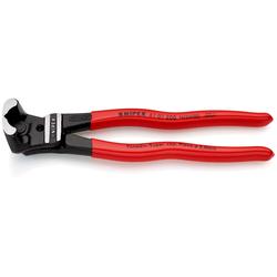 Knipex Bolzen-Vornschneider hochübersetzt mit Kunststoff überzogen schwarz atramentiert 200 mm (SB-Karte/Blister) Nr. 61 01 200 SB