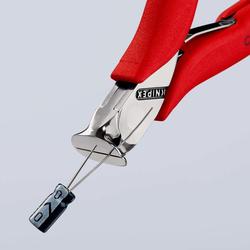 Knipex Elektronik-Vornschneider mit rutschhemmendem Kunststoff überzogen 115 mm Nr. 64 01 115