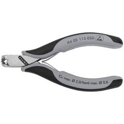 Knipex Elektronik-Vornschneider ESD mit Mehrkomponenten-Hüllen 115 mm Nr. 64 02 115 ESD