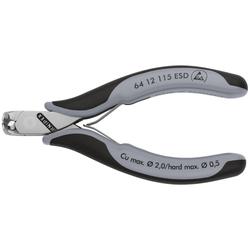 Knipex Elektronik-Vornschneider ESD mit Mehrkomponenten-Hüllen 115 mm Nr. 64 12 115 ESD