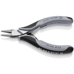 Knipex Elektronik-Vornschneider ESD mit Mehrkomponenten-Hüllen 115 mm Nr. 64 22 115 ESD
