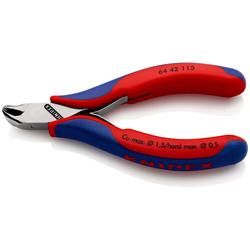 Knipex Elektronik-Vornschneider mit Mehrkomponenten-Hüllen 115 mm (SB-Karte/Blister) Nr. 64 42 115 SB