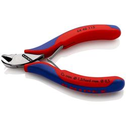 Knipex Elektronik-Vornschneider mit Mehrkomponenten-Hüllen 115 mm (SB-Karte/Blister) Nr. 64 42 115 SB