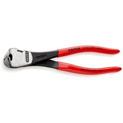 Knipex Kraft-Vornschneider mit Kunststoff überzogen schwarz atramentiert 200 mm (SB-Karte/Blister) Nr. 67 01 200 SB