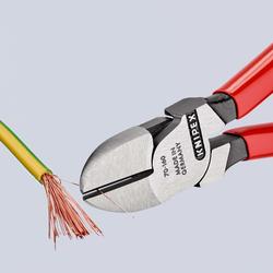 Knipex Seitenschneider mit Kunststoff überzogen schwarz atramentiert 160 mm (SB-Karte/Blister) Nr. 70 01 160 SB