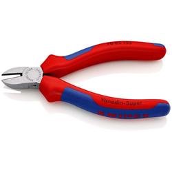 Knipex Seitenschneider mit Mehrkomponenten-Hüllen schwarz atramentiert 125 mm (SB-Karte/Blister) Nr. 70 02 125 SB