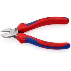 Knipex Seitenschneider mit Mehrkomponenten-Hüllen schwarz atramentiert 140 mm (SB-Karte/Blister) Nr. 70 02 140 SB