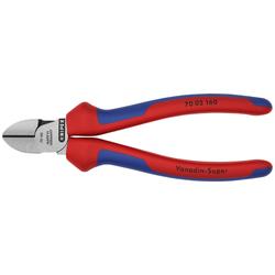 Knipex Seitenschneider mit Mehrkomponenten-Hüllen schwarz atramentiert 160 mm (SB-Karte/Blister) Nr. 70 02 160 SB