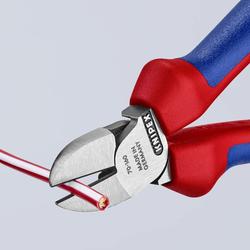 Knipex Seitenschneider mit Mehrkomponenten-Hüllen schwarz atramentiert 160 mm (SB-Karte/Blister) Nr. 70 02 160 SB