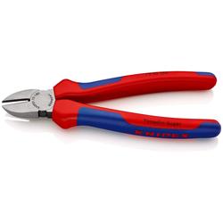 Knipex Seitenschneider mit Mehrkomponenten-Hüllen schwarz atramentiert 180 mm (SB-Karte/Blister) Nr. 70 02 180 SB