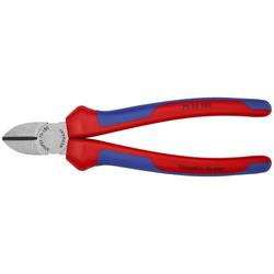 Knipex Seitenschneider mit Mehrkomponenten-Hüllen schwarz atramentiert 180 mm (SB-Karte/Blister) Nr. 70 02 180 SB