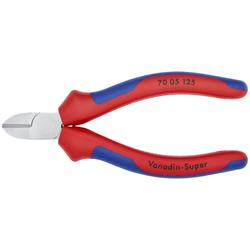 Knipex Seitenschneider mit Mehrkomponenten-Hüllen verchromt 125 mm Nr. 70 05 125