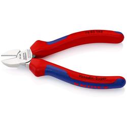 Knipex Seitenschneider mit Mehrkomponenten-Hüllen verchromt 140 mm Nr. 70 05 140