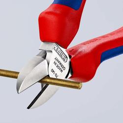 Knipex Seitenschneider mit Mehrkomponenten-Hüllen verchromt 140 mm Nr. 70 05 140
