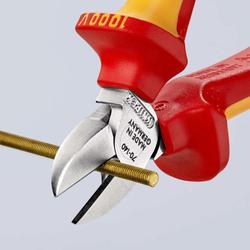 Knipex Seitenschneider isoliert mit Mehrkomponenten-Hüllen, VDE-geprüft verchromt 140 mm Nr. 70 06 140