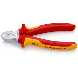 Knipex Seitenschneider isoliert mit Mehrkomponenten-Hüllen, VDE-geprüft verchromt 160 mm (SB-Karte/Blister) Nr. 70 06 160 SB