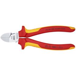 Knipex Seitenschneider isoliert mit Mehrkomponenten-Hüllen, VDE-geprüft verchromt 160 mm Nr. 70 26 160