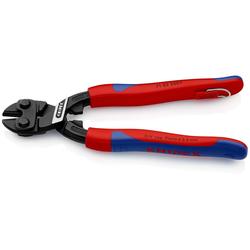 Knipex CoBolt® Kompakt-Bolzenschneider mit schlanken Mehrkomponenten-Hüllen, mit integrierter Befestigungsöse zum Anbringen einer Absturzsicherung schwarz atramentiert 200 mm Nr. 71 02 200 T