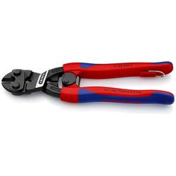 Knipex CoBolt® Kompakt-Bolzenschneider mit schlanken Mehrkomponenten-Hüllen, mit integrierter Befestigungsöse zum Anbringen einer Absturzsicherung schwarz atramentiert 200 mm Nr. 71 32 200 T