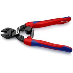 Knipex CoBolt® Kompakt-Bolzenschneider mit schlanken Mehrkomponenten-Hüllen, mit integrierter Befestigungsöse zum Anbringen einer Absturzsicherung schwarz atramentiert 200 mm Nr. 71 32 200 T