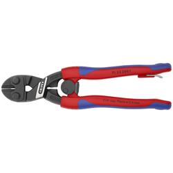 Knipex CoBolt® Kompakt-Bolzenschneider mit schlanken Mehrkomponenten-Hüllen, mit integrierter Befestigungsöse zum Anbringen einer Absturzsicherung schwarz atramentiert 200 mm Nr. 71 32 200 T