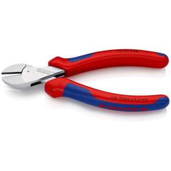 Knipex X-Cut® Kompakt-Seitenschneider hochübersetzt mit Mehrkomponenten-Hüllen verchromt 160 mm (SB-Karte/Blister) Nr. 73 05 160 SB