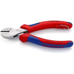Knipex X-Cut® Kompakt-Seitenschneider mit Mehrkomponenten-Hüllen, mit integrierter Befestigungsöse zum Anbringen einer Absturzsicherung verchromt 160 mm Nr. 73 05 160 T