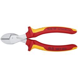 Knipex X-Cut® Kompakt-Seitenschneider hochübersetzt isoliert mit Mehrkomponenten-Hüllen, VDE-geprüft verchromt 160 mm (SB-Karte/Blister) Nr. 73 06 160 SB
