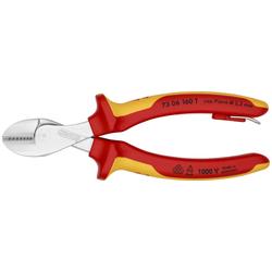 Knipex X-Cut® Kompakt-Seitenschneider isoliert mit Mehrkomponenten-Hüllen, VDE-geprüft, mit integrierter isolierter Befestigungsöse zum Anbringen einer Absturzsicherung verchromt 160 mm (SB-Karte/Blister) Nr. 73 06 160 T BK