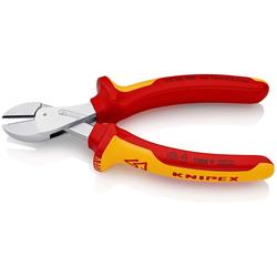 Knipex X-Cut® Kompakt-Seitenschneider hochübersetzt isoliert mit Mehrkomponenten-Hüllen, VDE-geprüft verchromt 160 mm Nr. 73 06 160