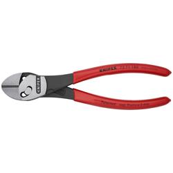 Knipex TwinForce® Hochleistungs-Seitenschneider mit Kunststoff überzogen schwarz atramentiert 180 mm Nr. 73 71 180