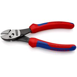 Knipex TwinForce® Hochleistungs-Seitenschneider mit Mehrkomponenten-Hüllen schwarz atramentiert 180 mm (SB-Karte/Blister) Nr. 73 72 180 BK