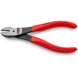 Knipex Kraft-Seitenschneider mit Kunststoff überzogen schwarz atramentiert 140 mm (SB-Karte/Blister) Nr. 74 01 140 SB