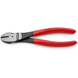 Knipex Kraft-Seitenschneider mit Kunststoff überzogen schwarz atramentiert 180 mm (SB-Karte/Blister) Nr. 74 01 180 SB