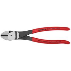 Knipex Kraft-Seitenschneider mit Kunststoff überzogen schwarz atramentiert 200 mm (SB-Karte/Blister) Nr. 74 01 200 SB