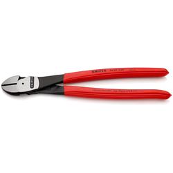 Knipex Kraft-Seitenschneider mit Kunststoff überzogen schwarz atramentiert 250 mm (SB-Karte/Blister) Nr. 74 01 250 SB